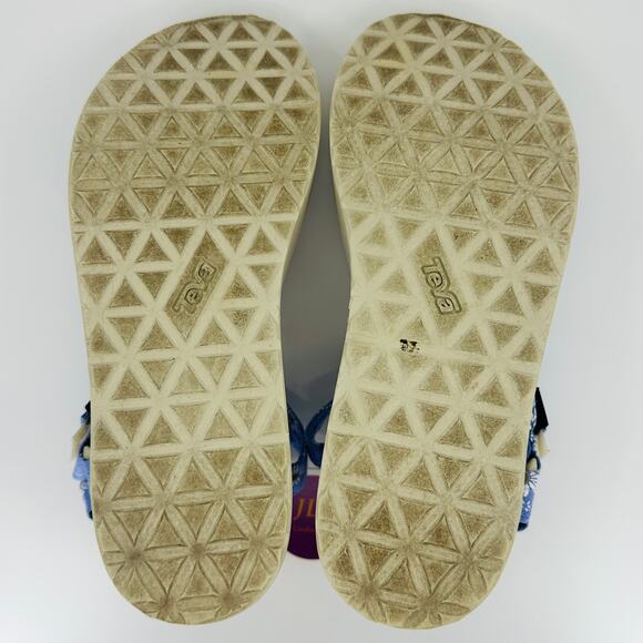 Teva Womens Flatform Universal Gloriosa Periwinkle Flower Sandals 1125203 Size 9 - Picture 10 of 11